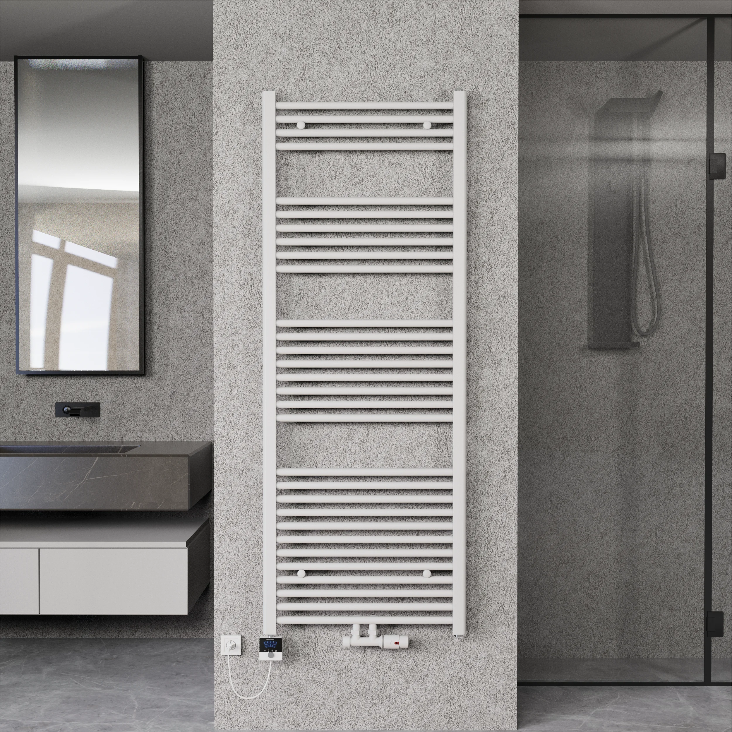 Elektrische Badheizkörper inkl. Heizstab Handtuchheizkörper ANDORRA