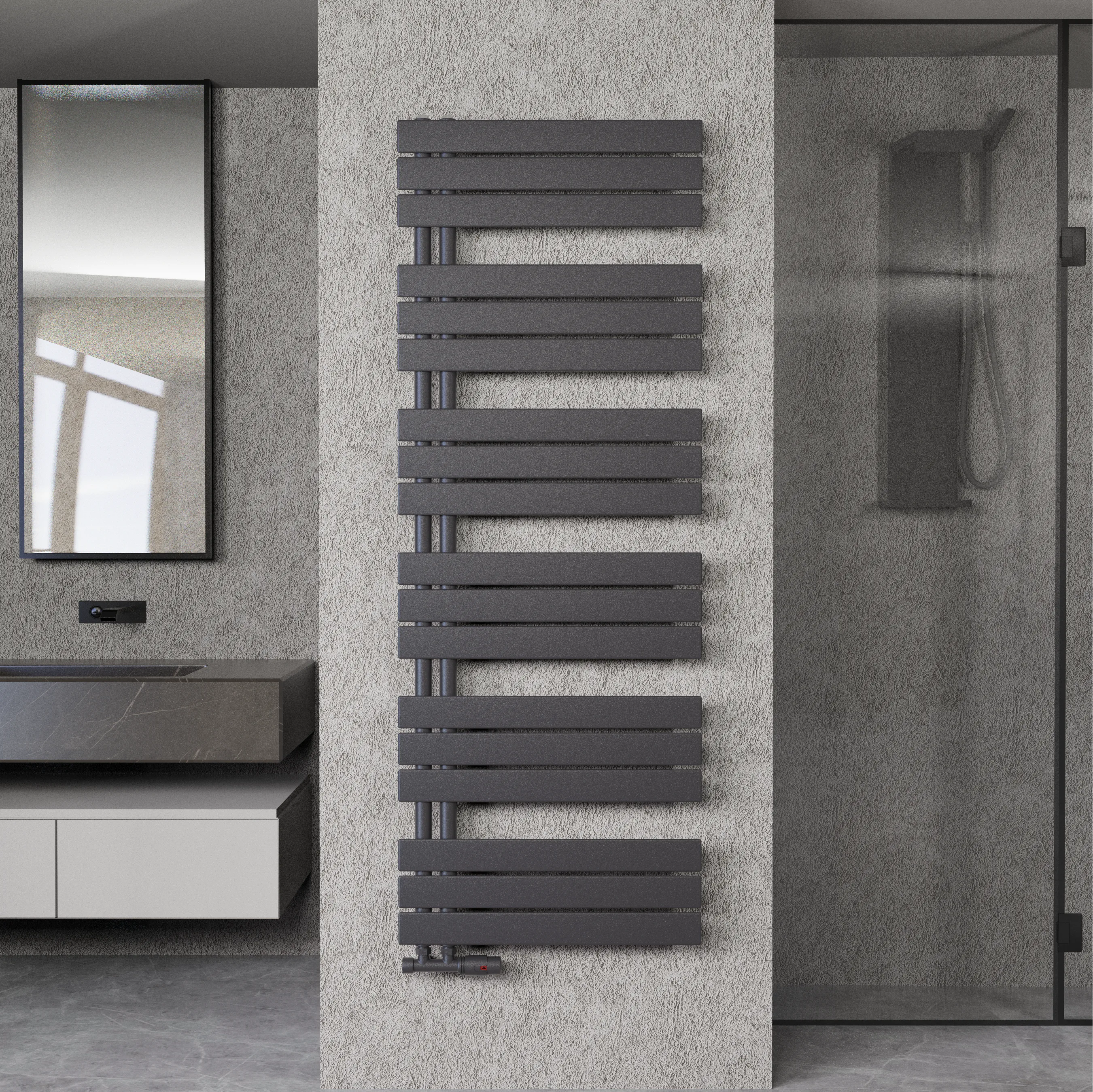 Badheizkörper Paneelheizkörper Handtuchheizkörper - DRESDEN - seitlich offen