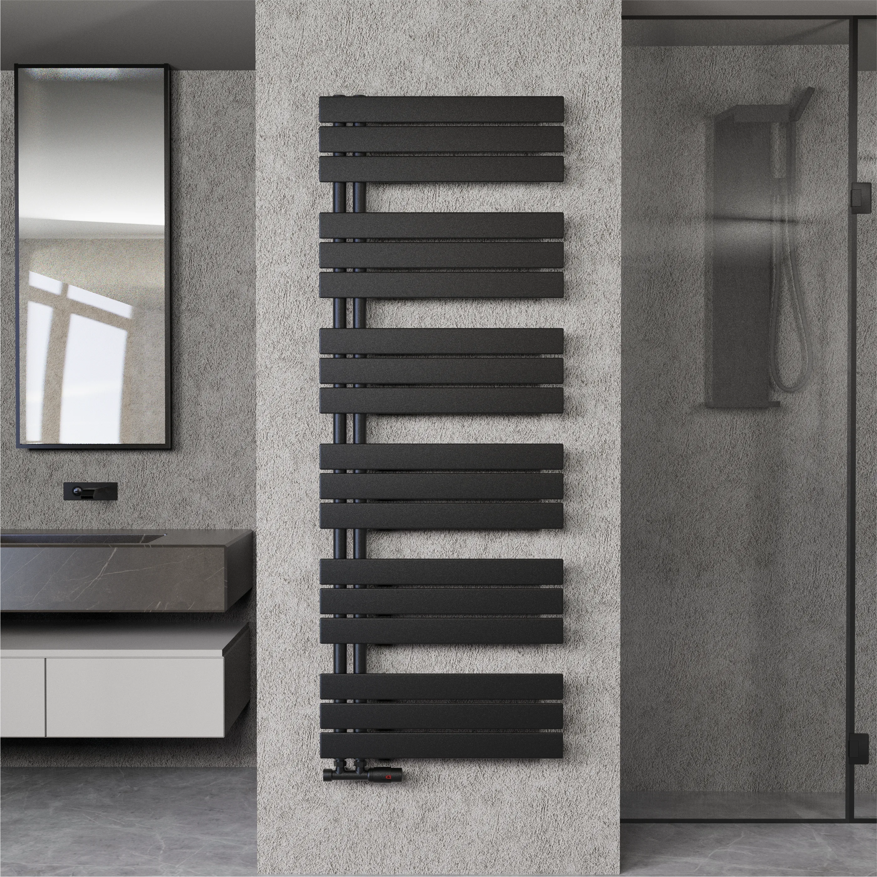 Badheizkörper Paneelheizkörper Handtuchheizkörper - DRESDEN - seitlich offen