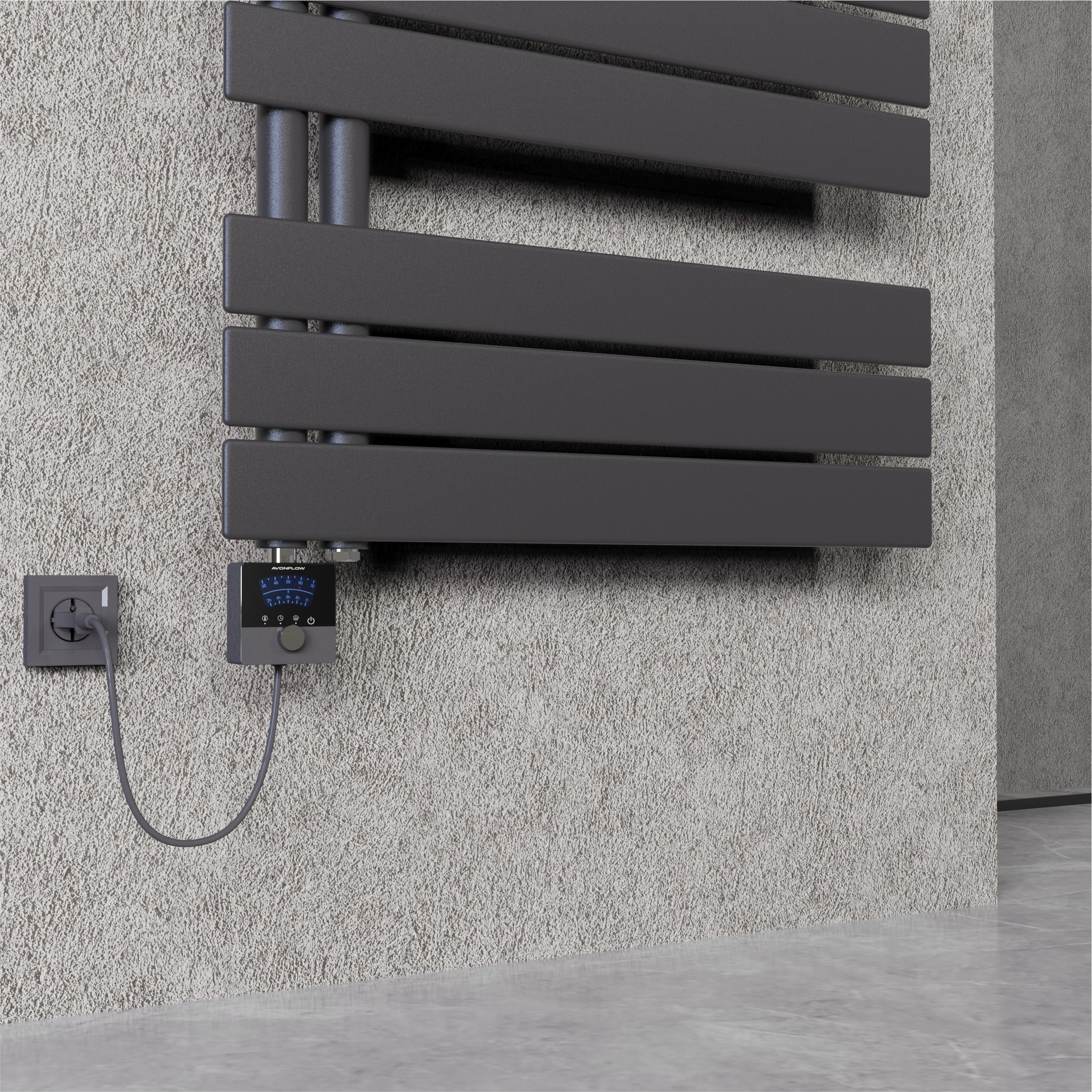 Elektrische Badheizkörper inkl. Heizstab Paneelheizkörper Handtuchheizkörper - DRESDEN - seitlich offen