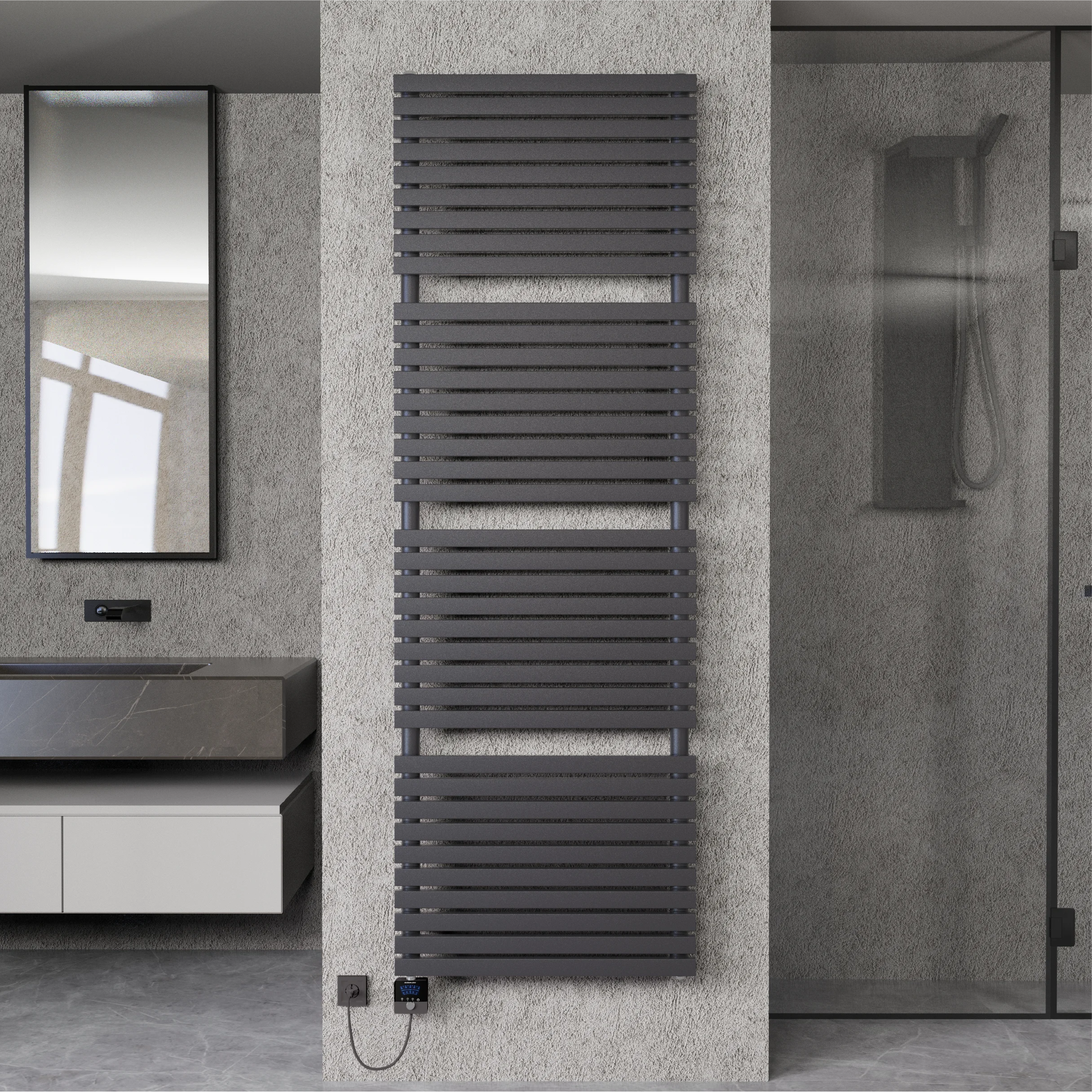 Elektrische Badheizkörper inkl. Heizstab Design Paneelheizkörper bis 1350 Watt - MILANO