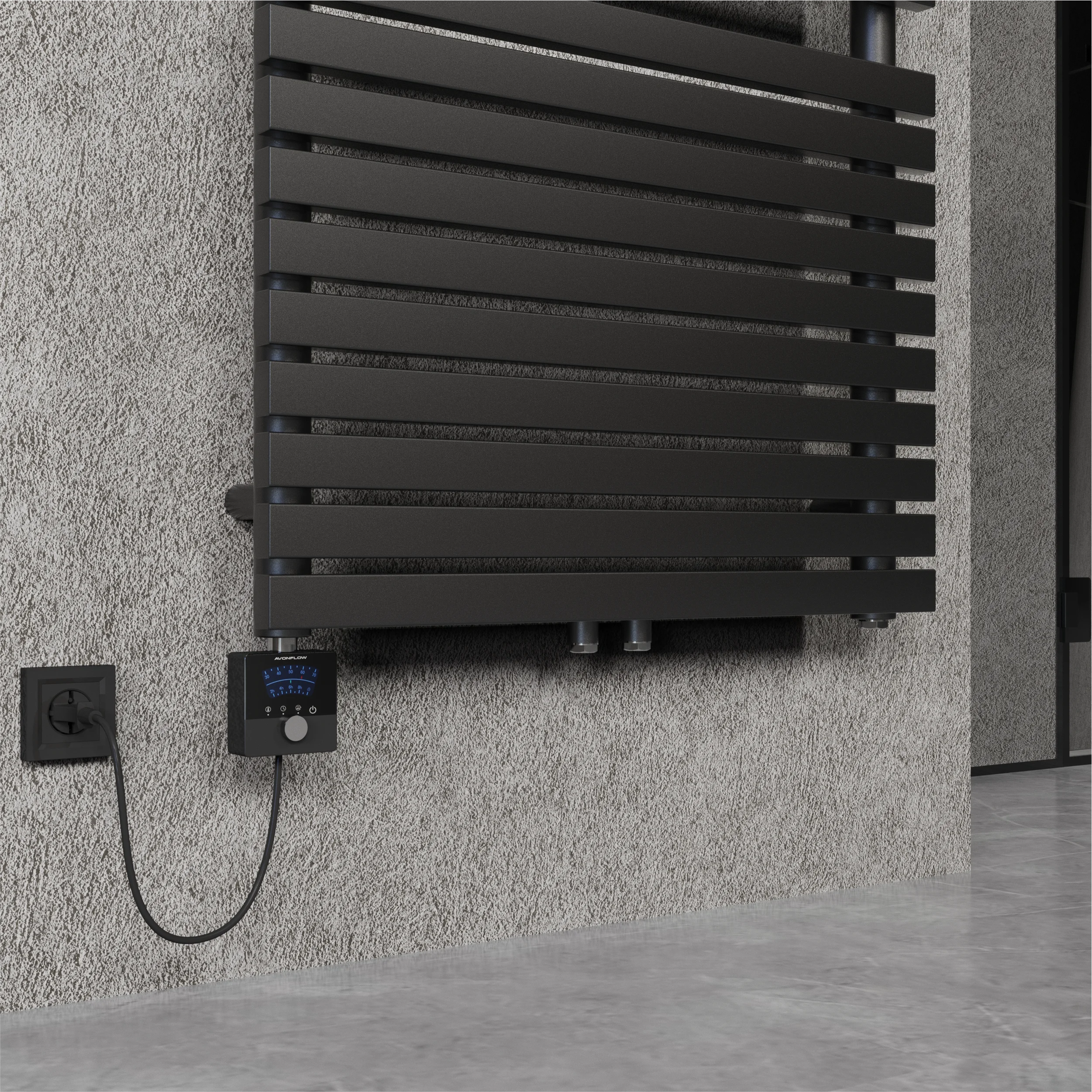 Elektrische Badheizkörper inkl. Heizstab Design Paneelheizkörper bis 1350 Watt - MILANO