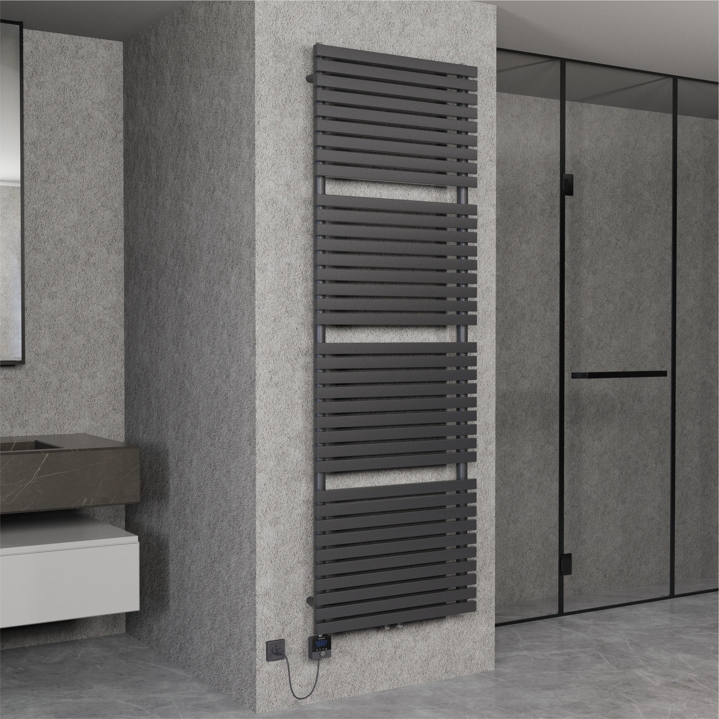 Elektrische Badheizkörper inkl. Heizstab Design Paneelheizkörper bis 1350 Watt - MILANO