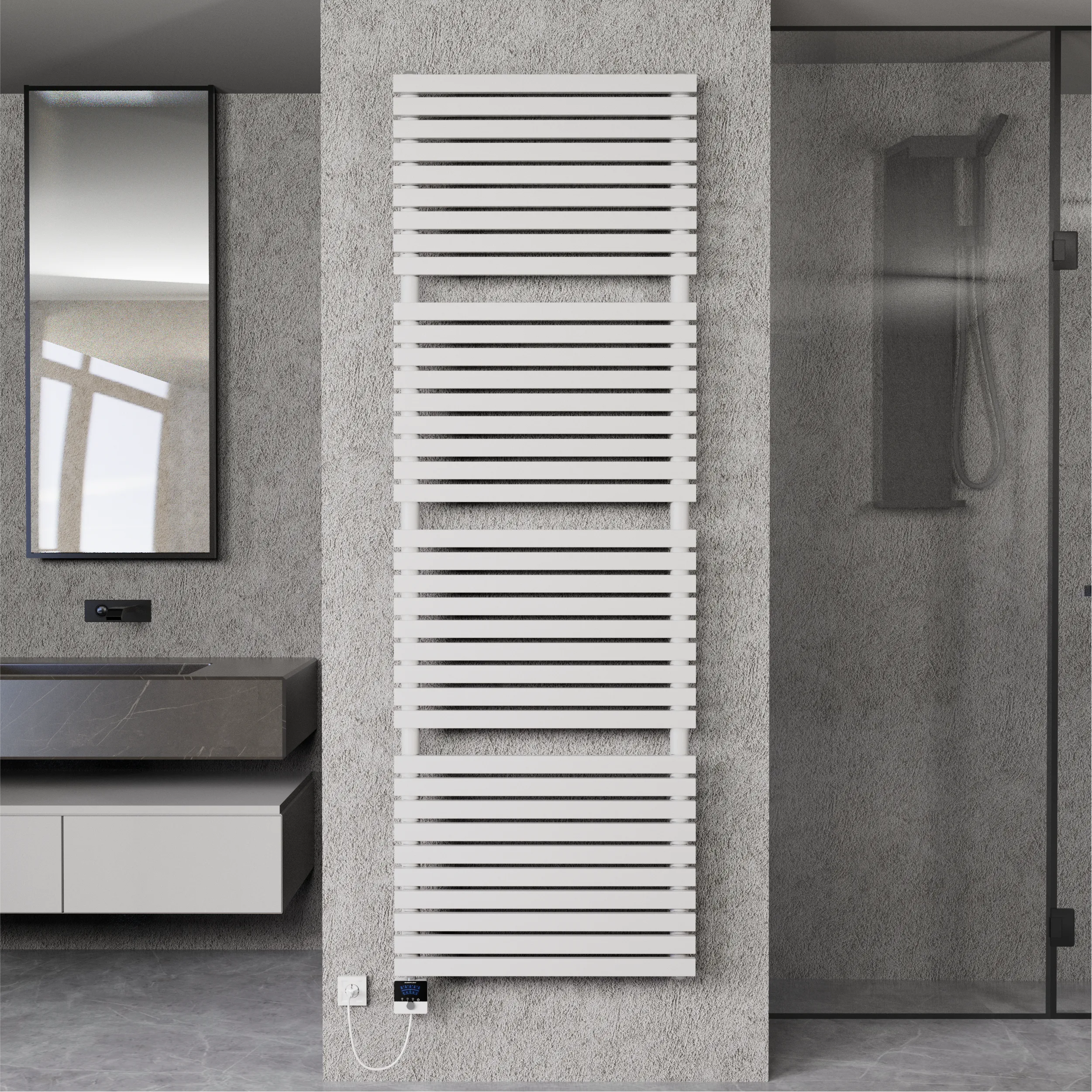Elektrische Badheizkörper inkl. Heizstab Design Paneelheizkörper bis 1350 Watt - MILANO