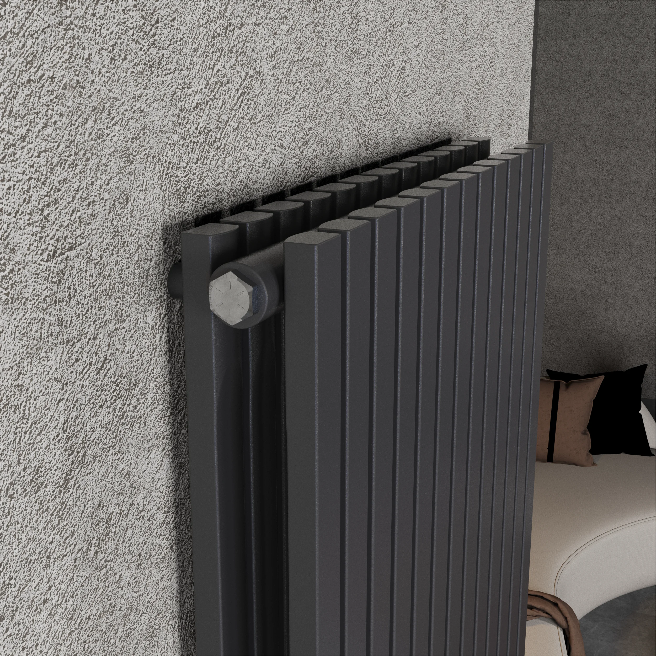 Paneelheizkörper Flachheizkörper Wohnraumheizkörper Leistungsstark 2-Lagig Vertikal 1900 bis 4000 WATT - MAILAND