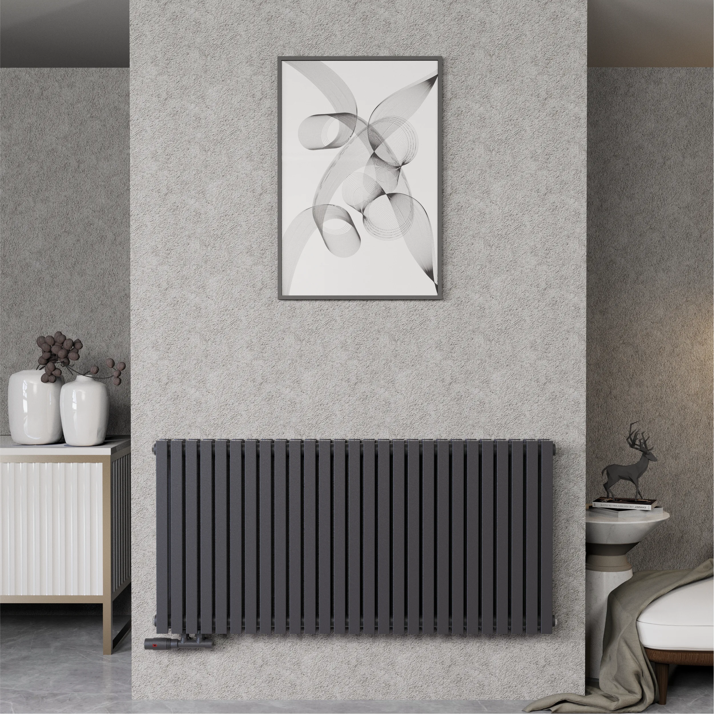 Paneelheizkörper Flachheizkörper Wohnraumheizkörper Leistungsstark 2-Lagig Waagrecht bis 2672 Watt - MILANO