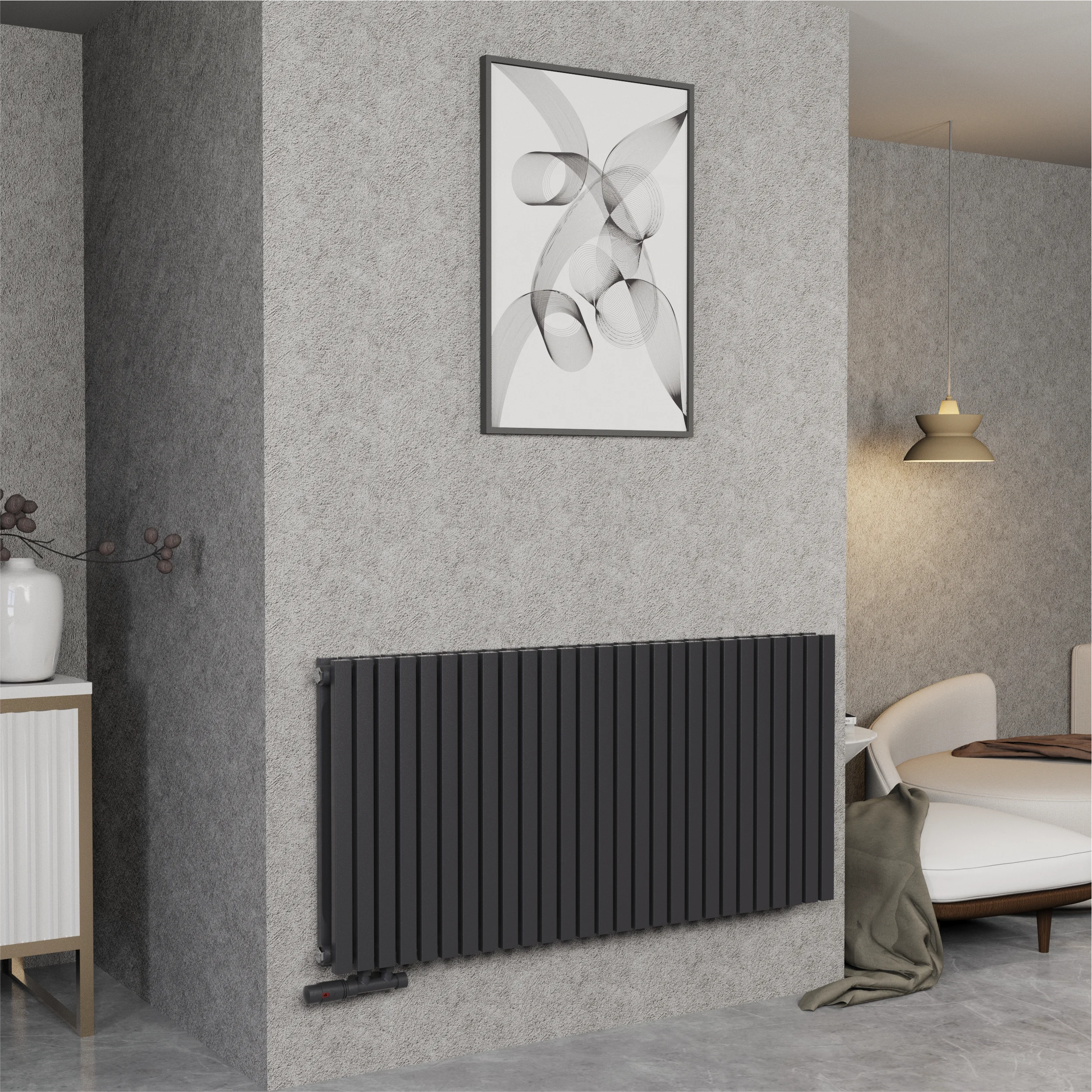 Paneelheizkörper Flachheizkörper Wohnraumheizkörper Leistungsstark 2-Lagig Waagrecht bis 2672 Watt - MILANO