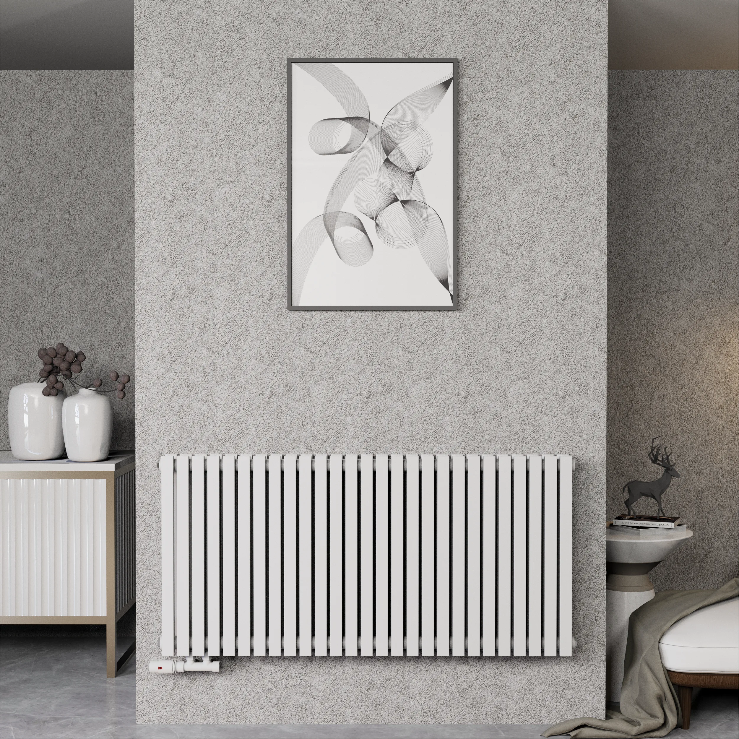 Paneelheizkörper Flachheizkörper Wohnraumheizkörper Leistungsstark 2-Lagig Waagrecht bis 2672 Watt - MILANO