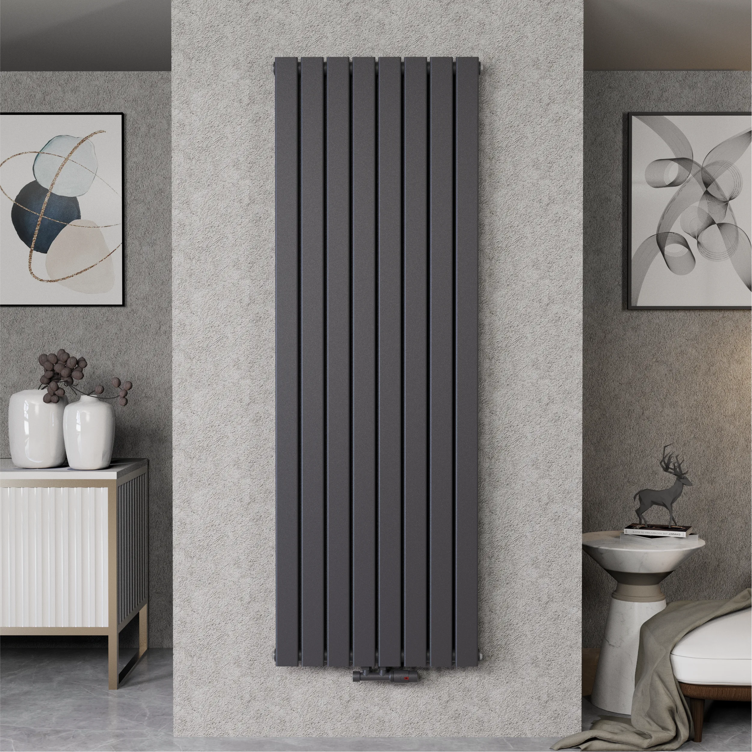 Paneelheizkörper Design Flachheizkörper Wohnraumheizkörper 2-Lagig Vertikal - PALERMO