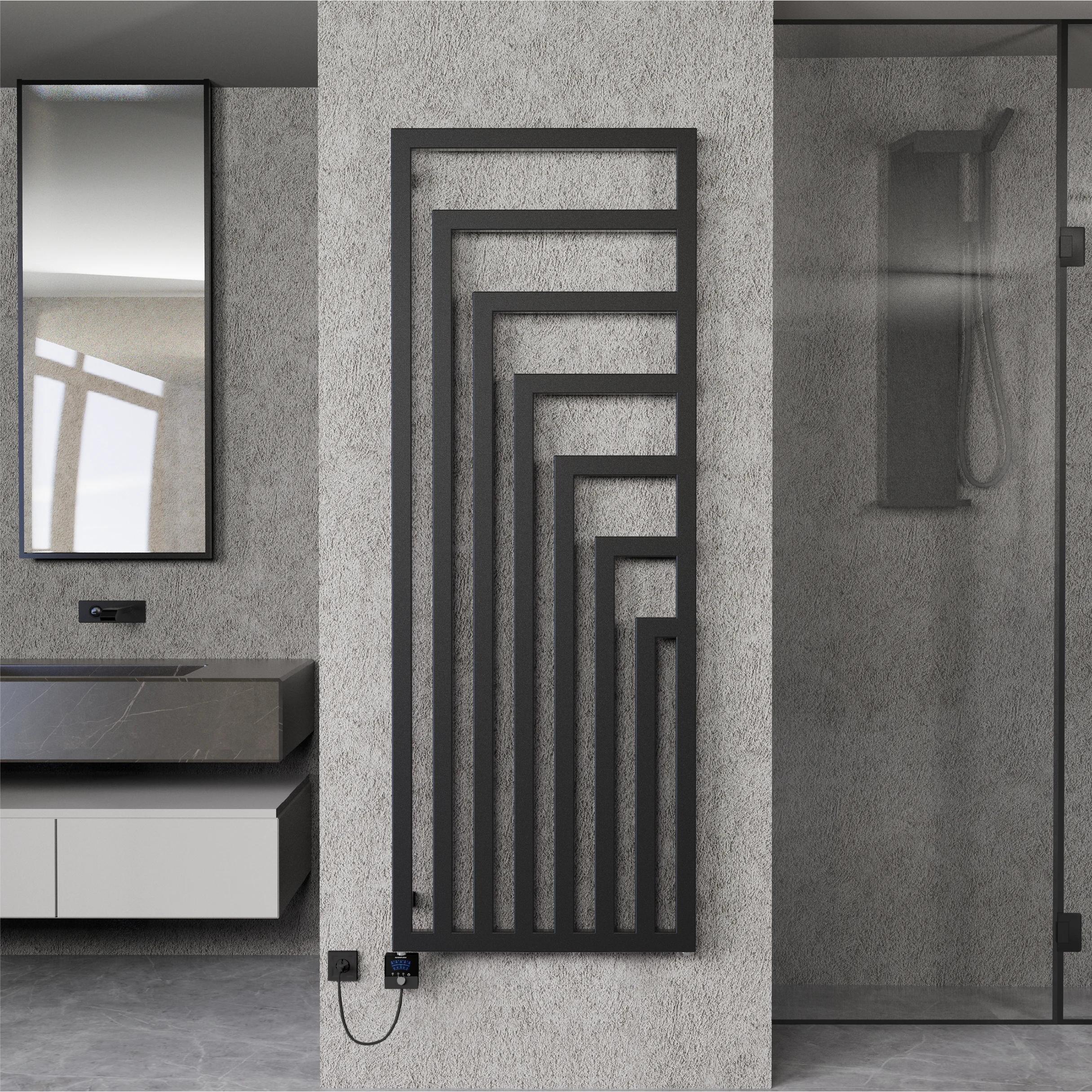 Elektrische Badheizkörper inkl. Heizstab Design Röhrenheizkörper - ROM 896 Watt