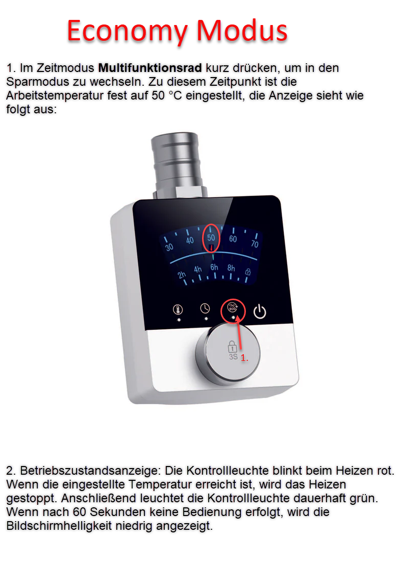 DELTA Elektro Heizstab Terma für Heizkörper 600-1200 Watt