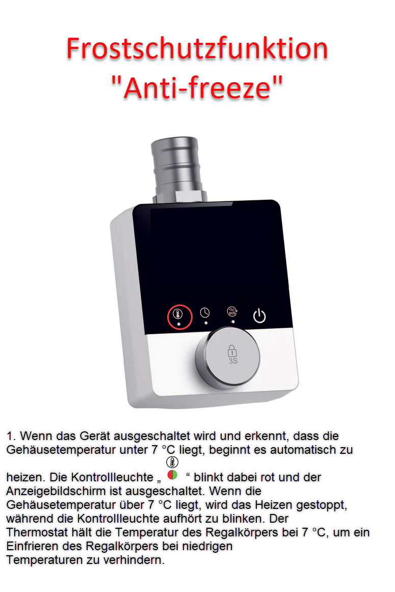 DELTA Elektro Heizstab Terma für Heizkörper 600-1200 Watt