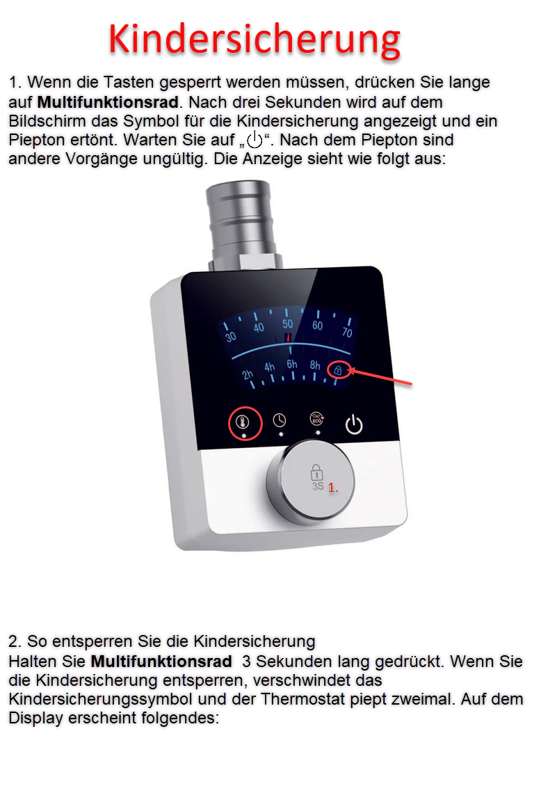 DELTA Elektro Heizstab Terma für Heizkörper 600-1200 Watt