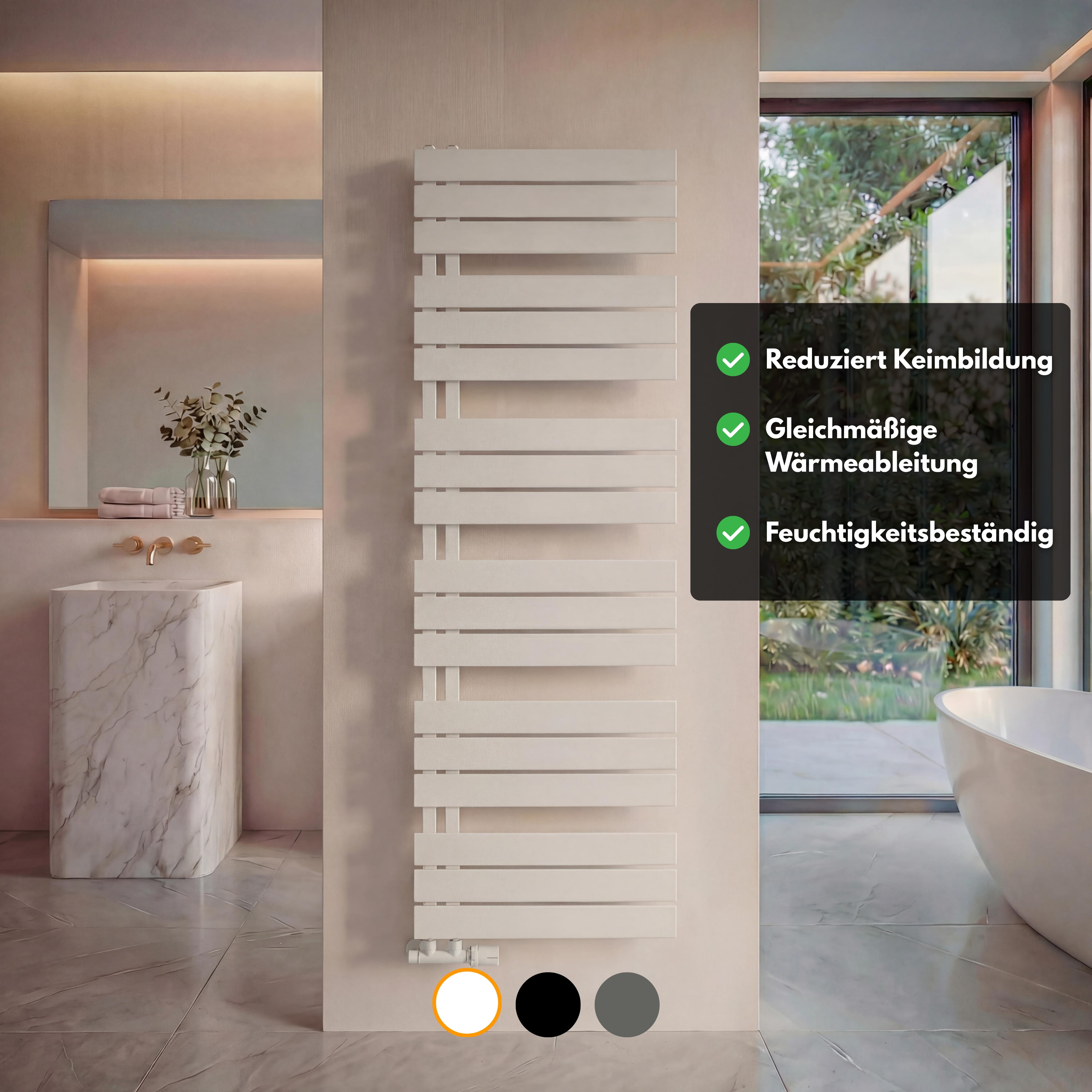 Designheizkörper Badheizkörper Handtuchheizkörper - DRESDEN Weiß