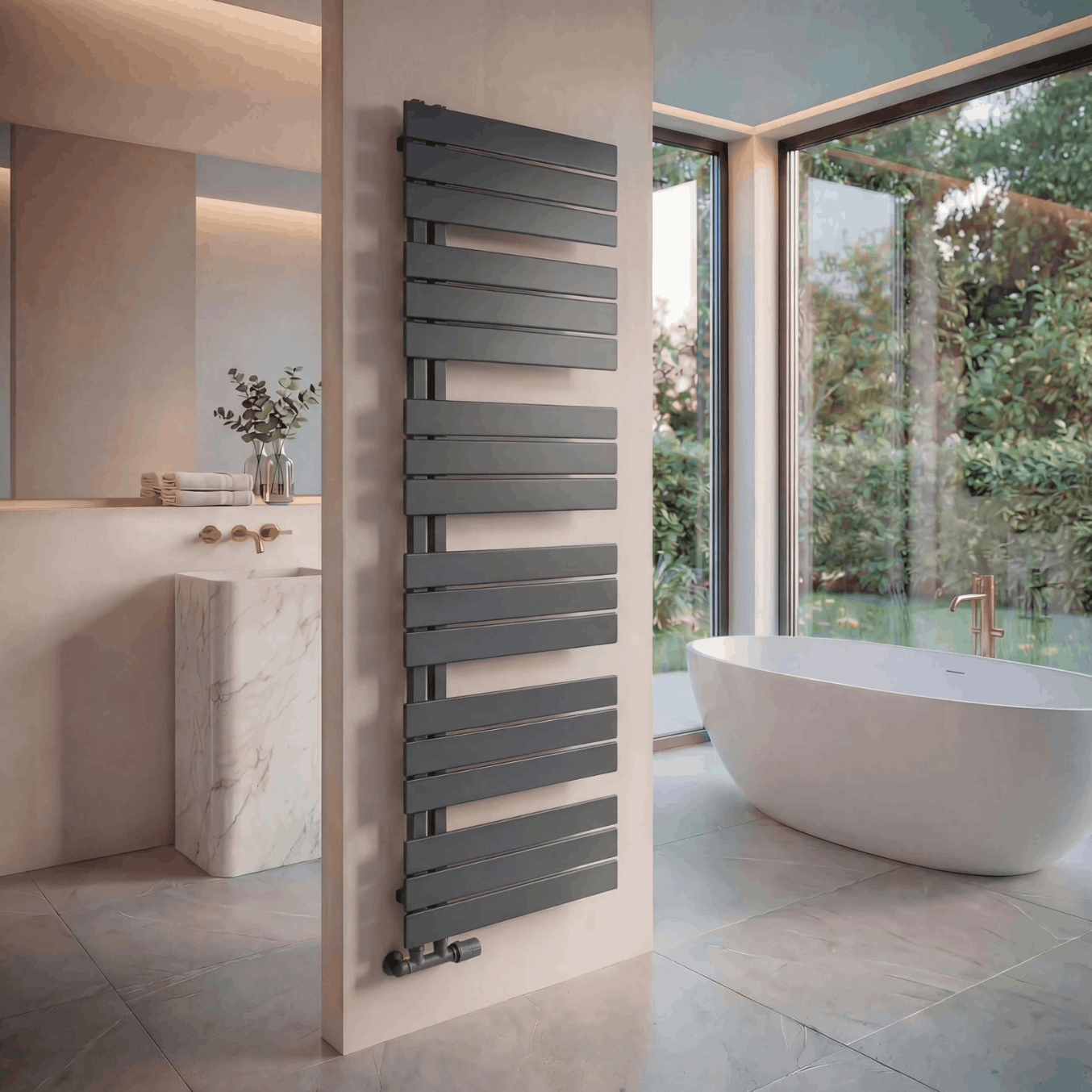 Designheizkörper Badheizkörper Handtuchheizkörper - DRESDEN Anthrazit