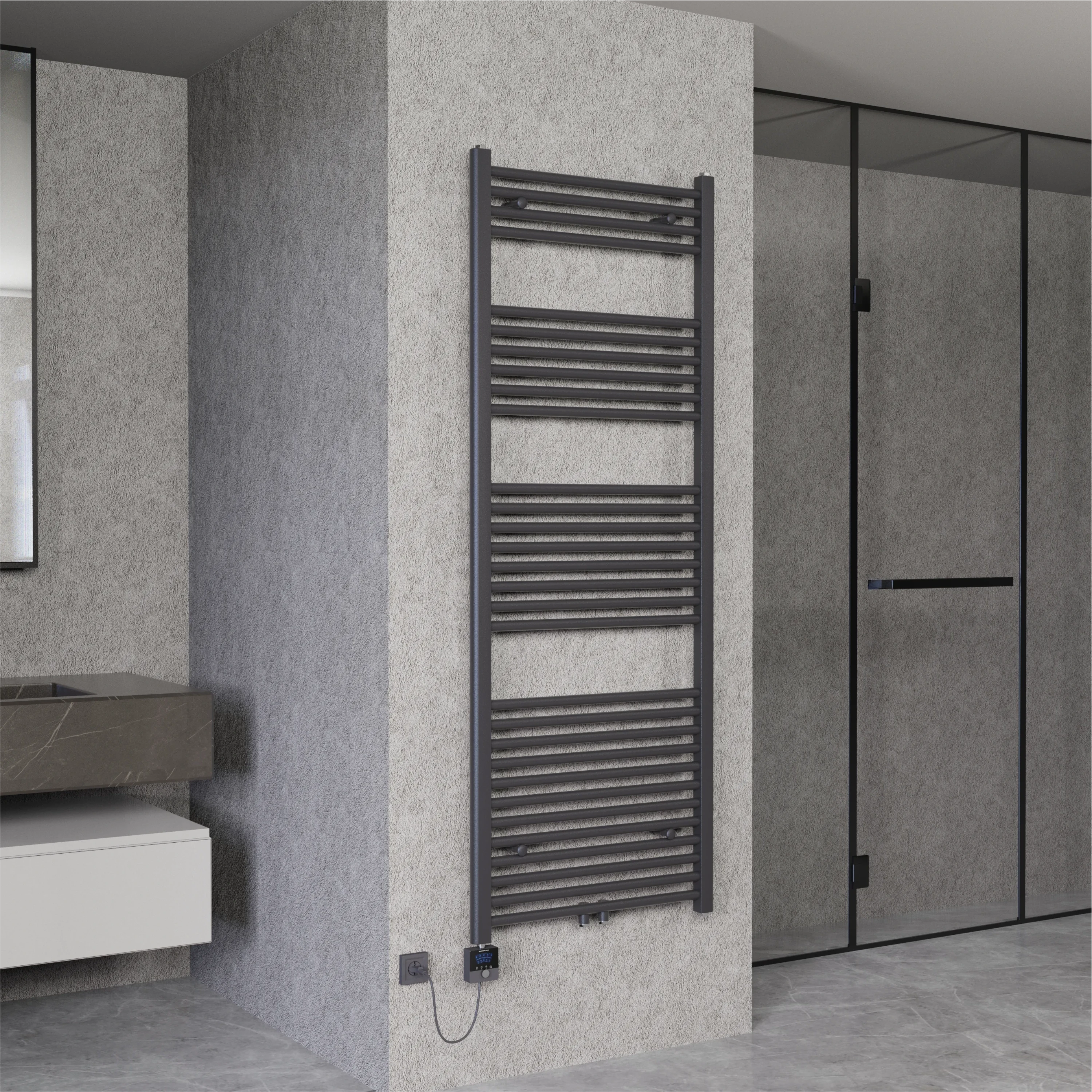 Elektrische Badheizkörper inkl. Heizstab Handtuchheizkörper ANDORRA